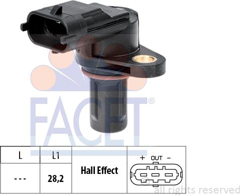FACET 9.0619 - Датчик RPM, частота вращения abcparts.ee