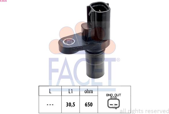 FACET 9.0635 - Датчик RPM, частота вращения abcparts.ee