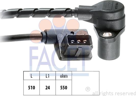 FACET 9.0065 - Датчик положения Коленвала, RPM abcparts.ee