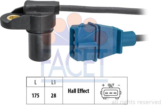 FACET 9.0853 - Датчик положения Коленвала, RPM abcparts.ee