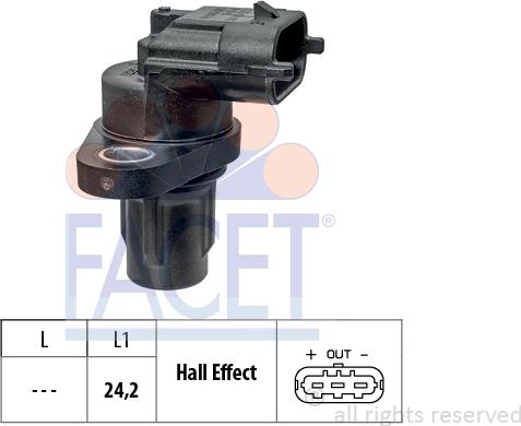 FACET 9.0834 - Датчик положения Распредвала abcparts.ee