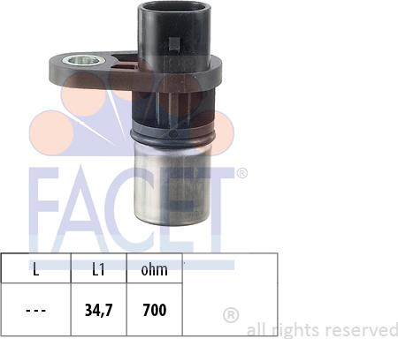 FACET 9.0292 - Датчик положения Коленвала, RPM abcparts.ee