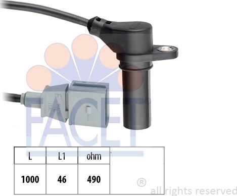 FACET 9.0218 - Датчик положения Коленвала, RPM abcparts.ee
