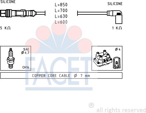 FACET 4.9601 - Süütesüsteemikomplekt abcparts.ee