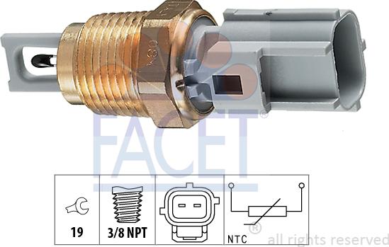 FACET 10.4004 - Датчик, температура впускаемого воздуха abcparts.ee