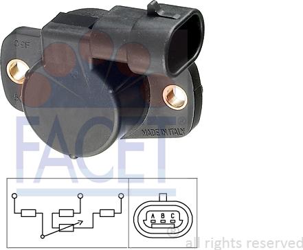 FACET 10.5093 - Датчик положения дроссельной заслонки abcparts.ee