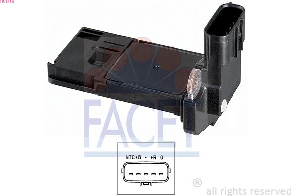 FACET 10.1416 - Датчик потока, массы воздуха abcparts.ee