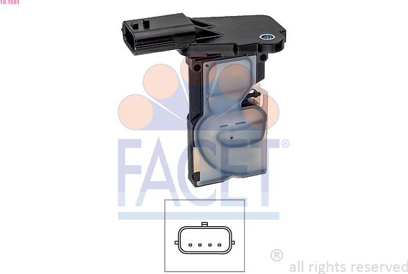 FACET 10.1561 - Датчик потока, массы воздуха abcparts.ee