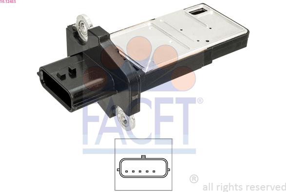 FACET 10.1245S - Датчик потока, массы воздуха abcparts.ee