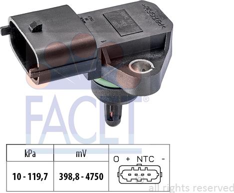FACET 10.3098 - Датчик давления воздуха, высотный корректор abcparts.ee