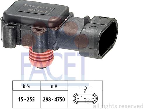 FACET 10.3051 - Датчик давления воздуха, высотный корректор abcparts.ee