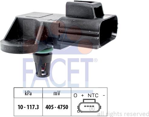 FACET 10.3100 - Датчик давления воздуха, высотный корректор abcparts.ee