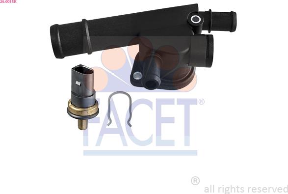 FACET 26.0015K - Термостат охлаждающей жидкости / корпус abcparts.ee