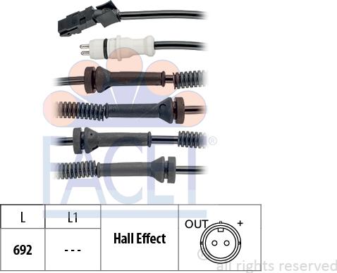 FACET 21.0149 - ABS датчик, частота вращения колеса abcparts.ee