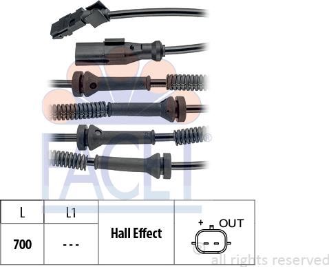 FACET 21.0146 - ABS датчик, частота вращения колеса abcparts.ee
