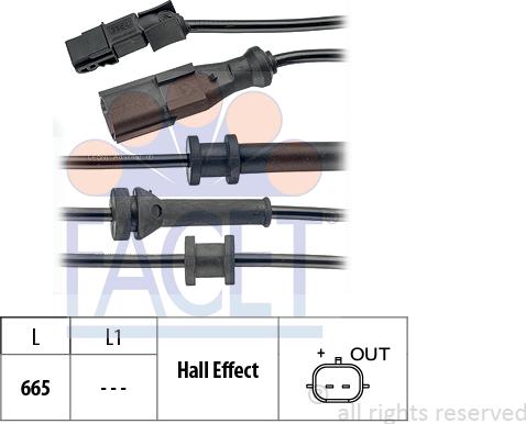 FACET 21.0154 - ABS датчик, частота вращения колеса abcparts.ee