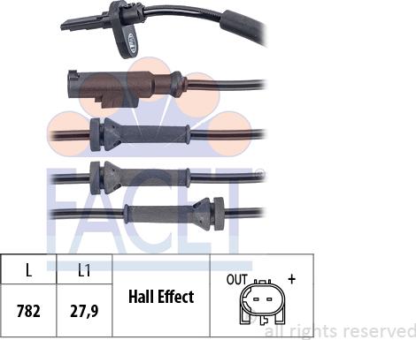 FACET 21.0211 - ABS датчик, частота вращения колеса abcparts.ee