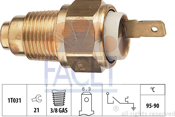 FACET 7.5226 - Термовыключатель, вентилятор радиатора / кондиционера abcparts.ee