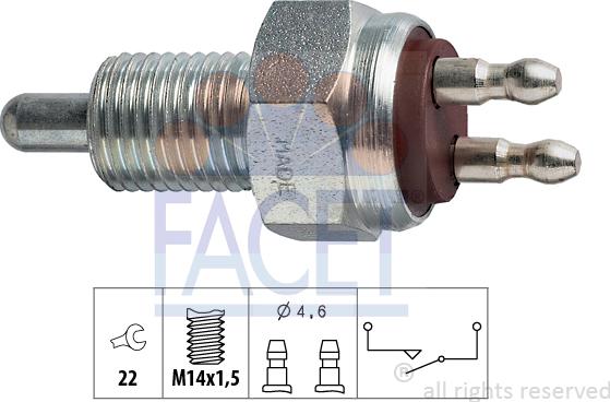 FACET 7.6007 - Датчик включения фары заднего хода abcparts.ee