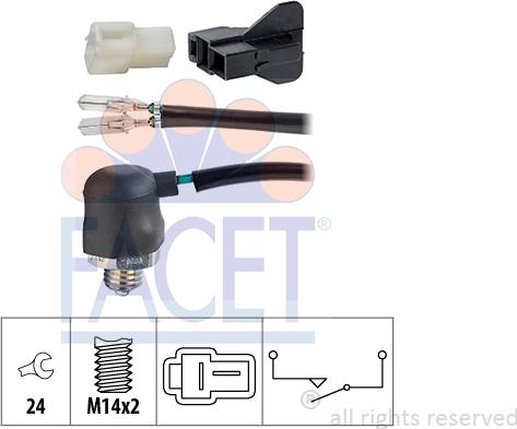 FACET 7.6088 - Датчик включения фары заднего хода abcparts.ee