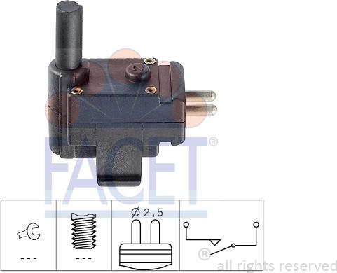 FACET 7.6077 - Датчик включения фары заднего хода abcparts.ee