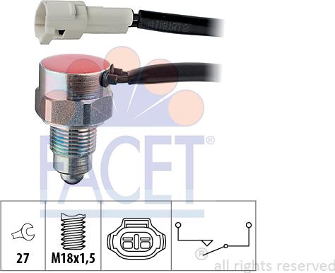 FACET 7.6162 - Датчик включения фары заднего хода abcparts.ee