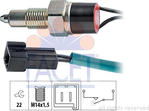 FACET 7.6110 - Датчик включения фары заднего хода abcparts.ee