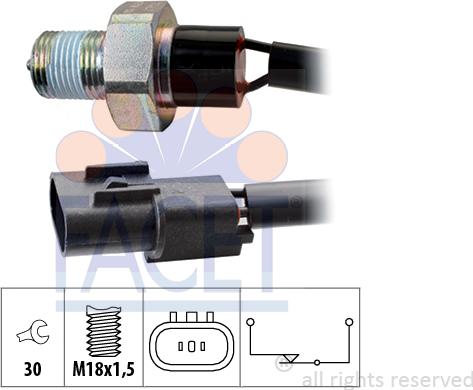 FACET 7.6318 - Датчик включения фары заднего хода abcparts.ee