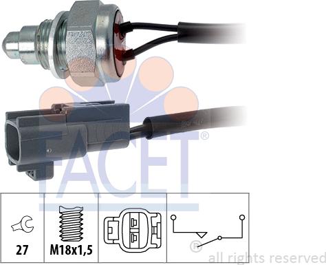 FACET 7.6260 - Датчик включения фары заднего хода abcparts.ee