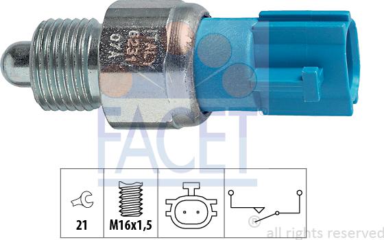 FACET 7.6231 - Датчик включения фары заднего хода abcparts.ee
