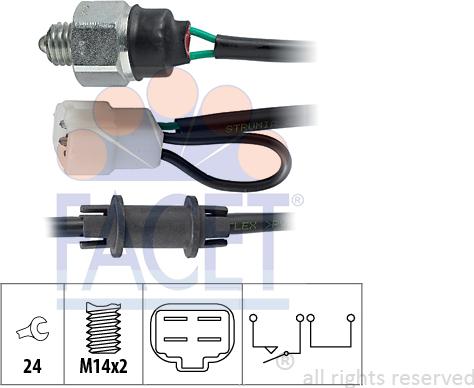 FACET 7.6229 - Датчик включения фары заднего хода abcparts.ee