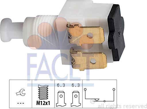 FACET 7.1010 - Выключатель стоп сигнала / сцепления abcparts.ee