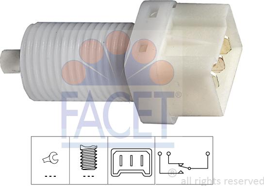 FACET 7.1113 - Выключатель стоп сигнала / сцепления abcparts.ee