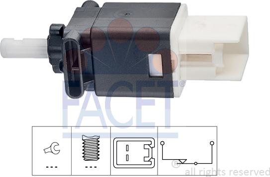 FACET 7.1269 - Выключатель стоп сигнала / сцепления abcparts.ee