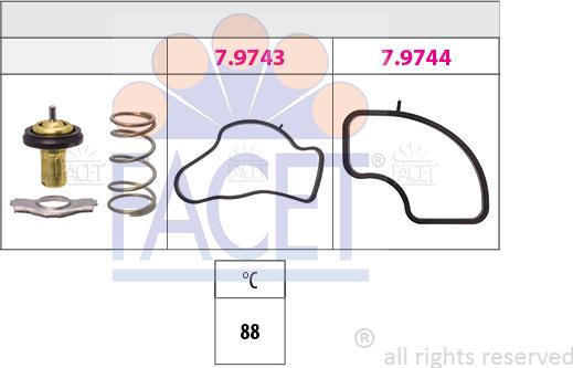 FACET 7.8986 - Термостат охлаждающей жидкости / корпус abcparts.ee