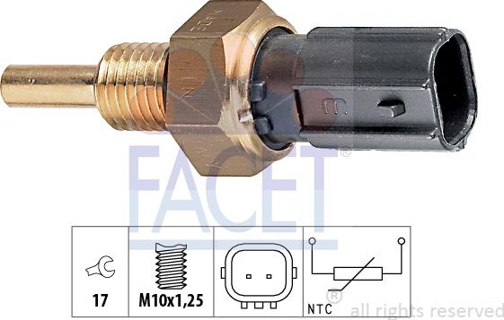 FACET 7.3299 - Датчик температуры ОЖ, охлаждающей жидкости abcparts.ee