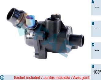 FAE 5348203 - Термостат охлаждающей жидкости / корпус abcparts.ee