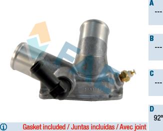 FAE 5322292 - Термостат охлаждающей жидкости / корпус abcparts.ee