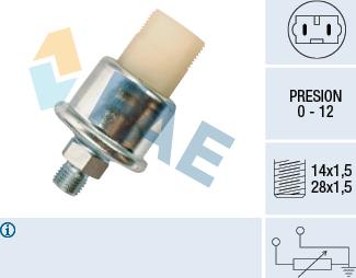 FAE 14860 - Датчик, давление масла abcparts.ee