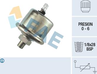 FAE 14810 - Датчик, давление масла abcparts.ee