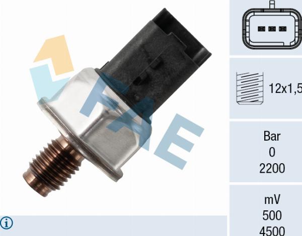 FAE 15626 - Датчик, давление подачи топлива abcparts.ee