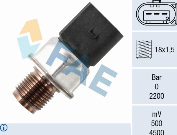 FAE 15622 - Датчик, давление подачи топлива abcparts.ee