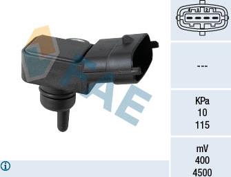 FAE 15165 - Датчик, давление во впускной трубе abcparts.ee