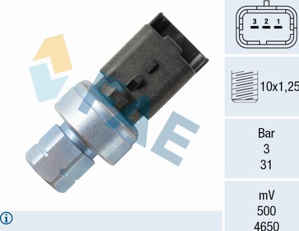 FAE 15806 - Пневматический выключатель, кондиционер abcparts.ee