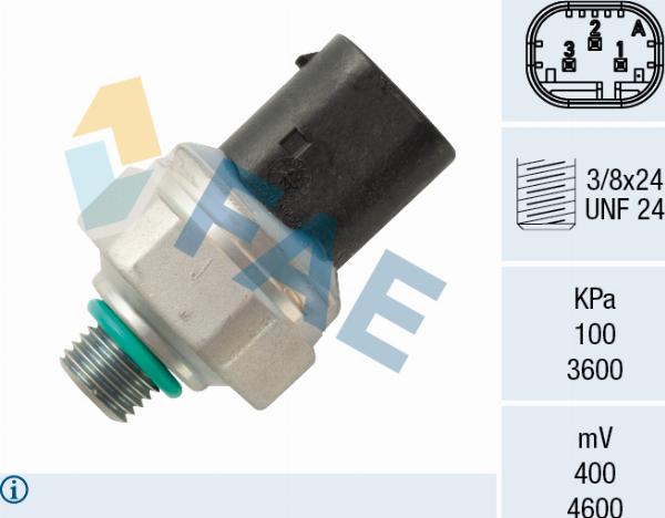 FAE 15803 - Пневматический выключатель, кондиционер abcparts.ee