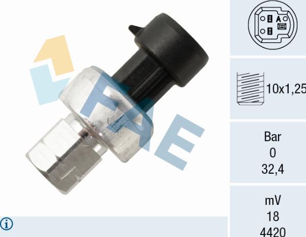 FAE 15802 - Пневматический выключатель, кондиционер abcparts.ee