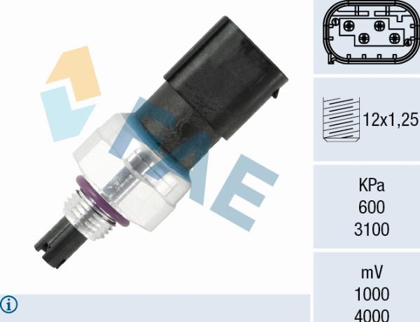 FAE 15819 - Пневматический выключатель, кондиционер abcparts.ee