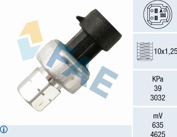 FAE 15827 - Пневматический выключатель, кондиционер abcparts.ee