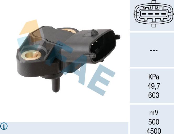 FAE 15264 - Датчик, давление во впускной трубе abcparts.ee