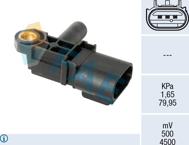 FAE 16166 - Датчик, давление выхлопных газов abcparts.ee